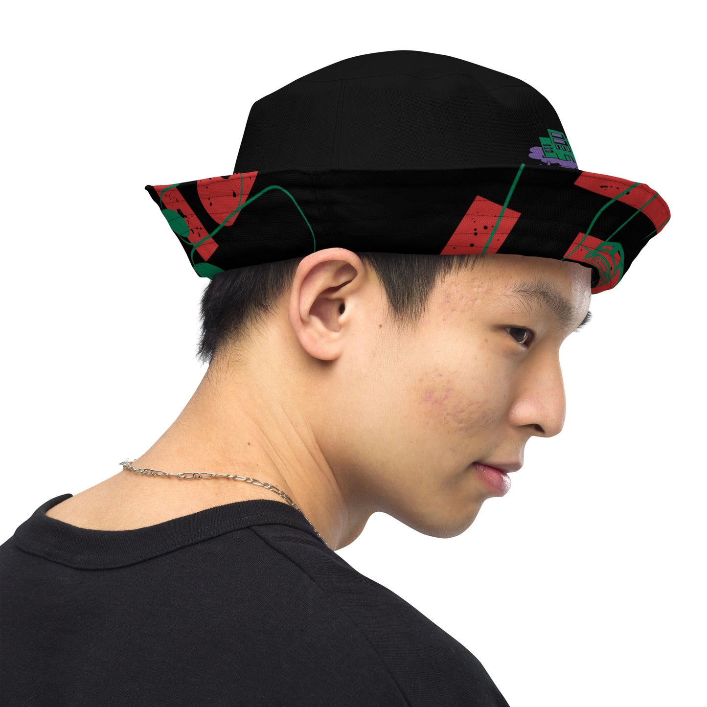 Let It Burn Reversible bucket hat