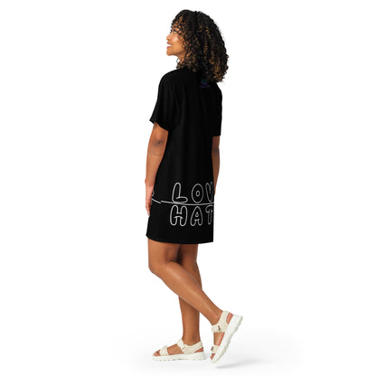 Thin Line Black T-shirt dress