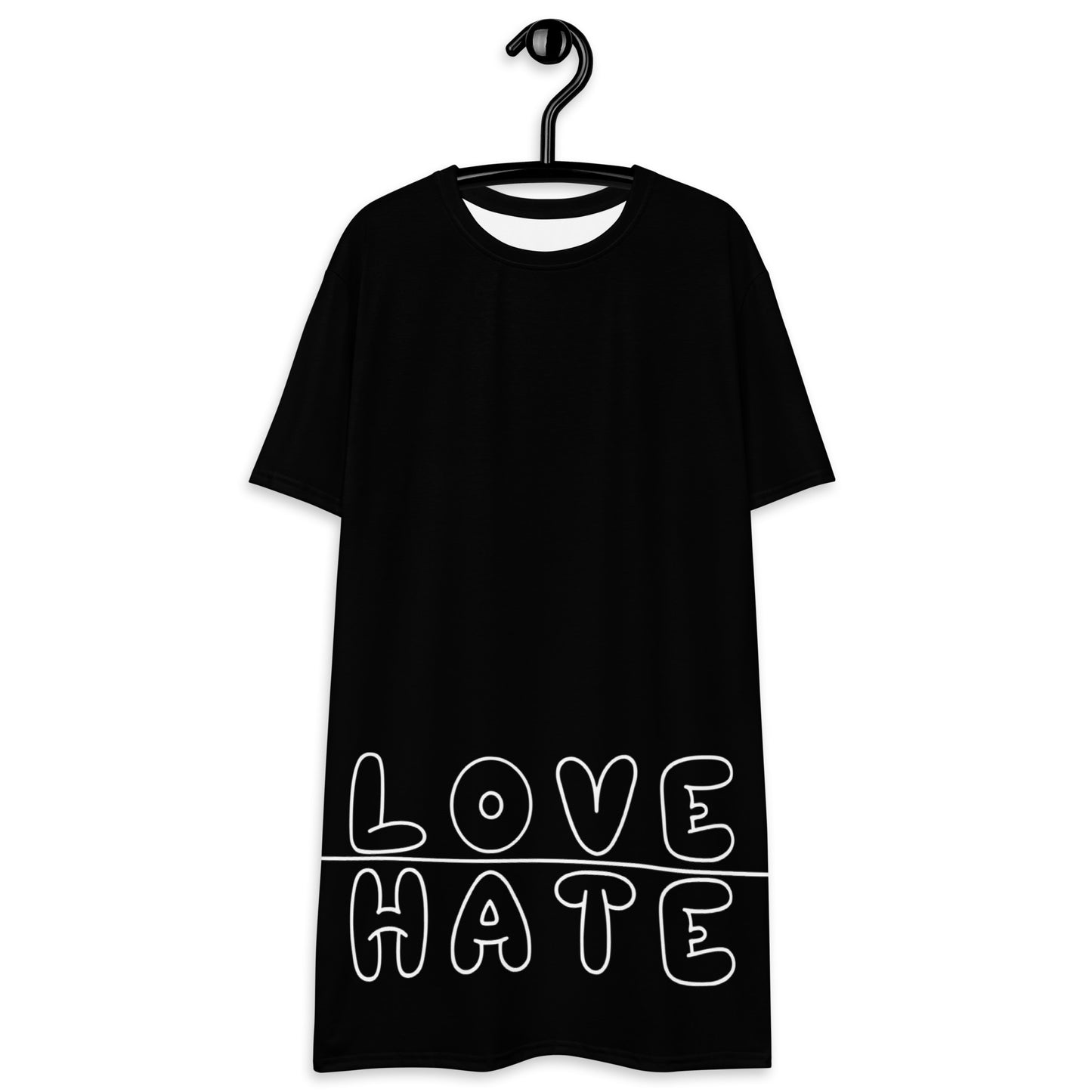 Thin Line Black T-shirt dress