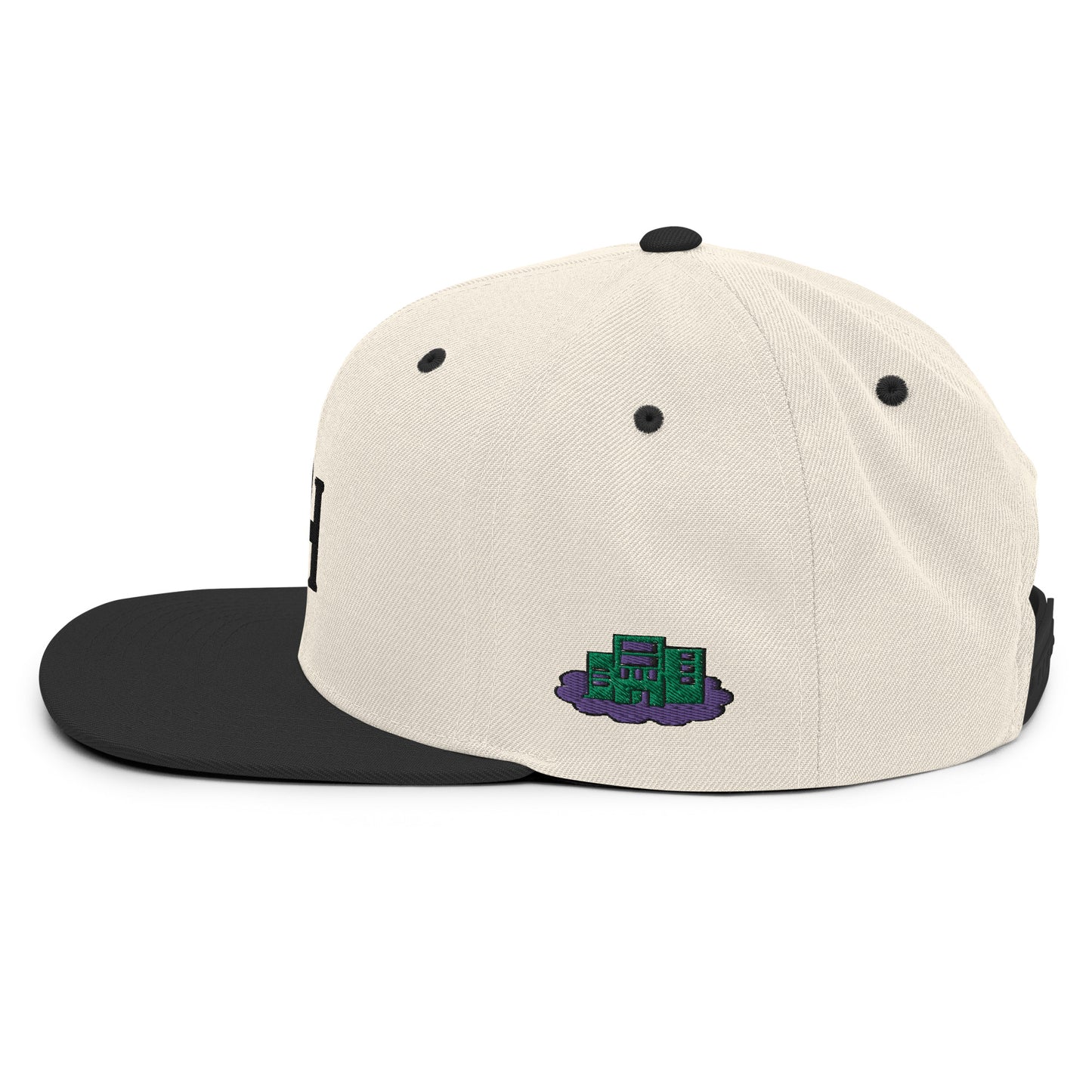 Initial snapback cap