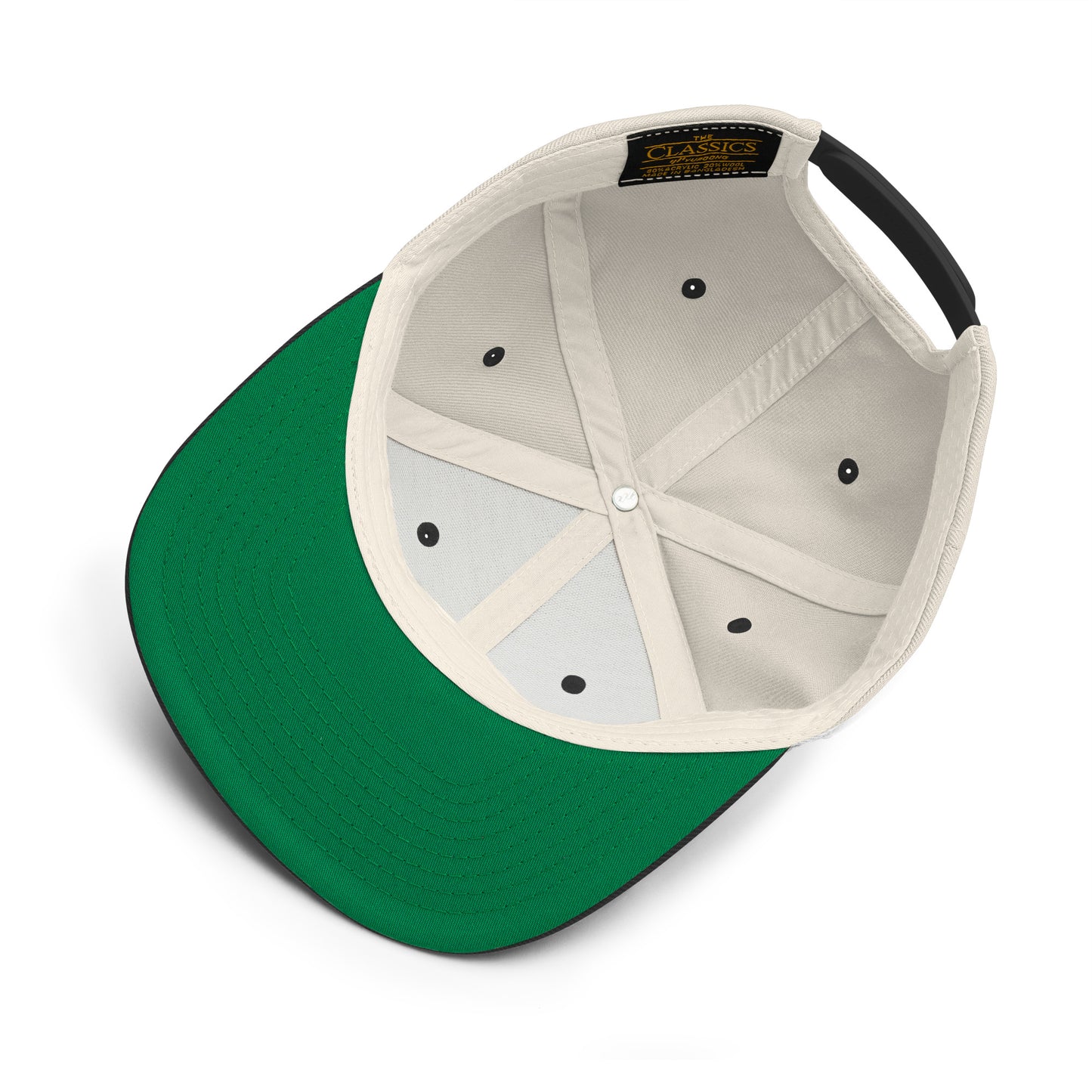 Initial snapback cap