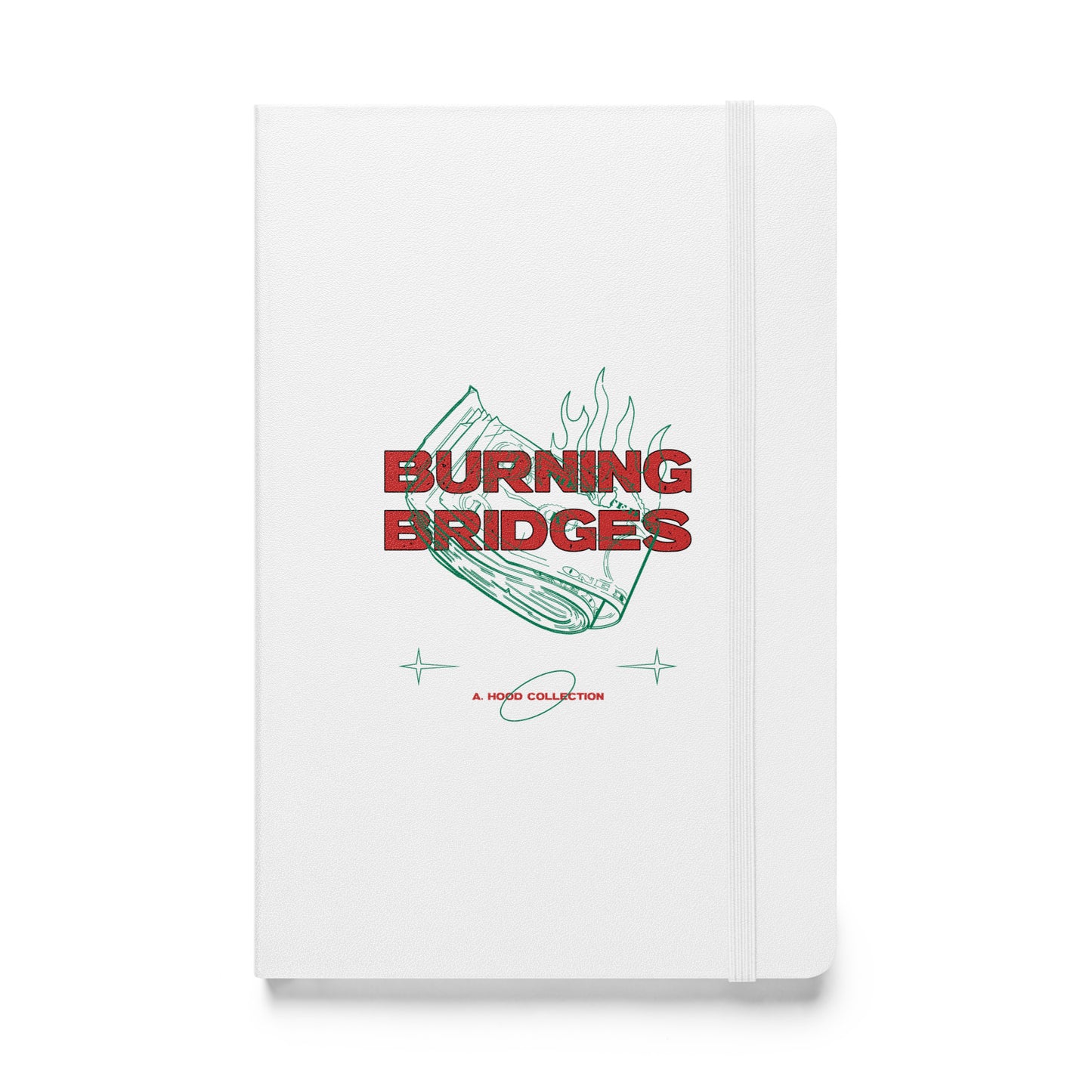 Burning Bridges Hardcover notebook