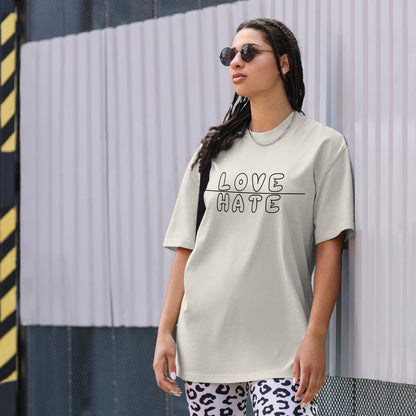 Thin Line Oversized Faded T-Shirt