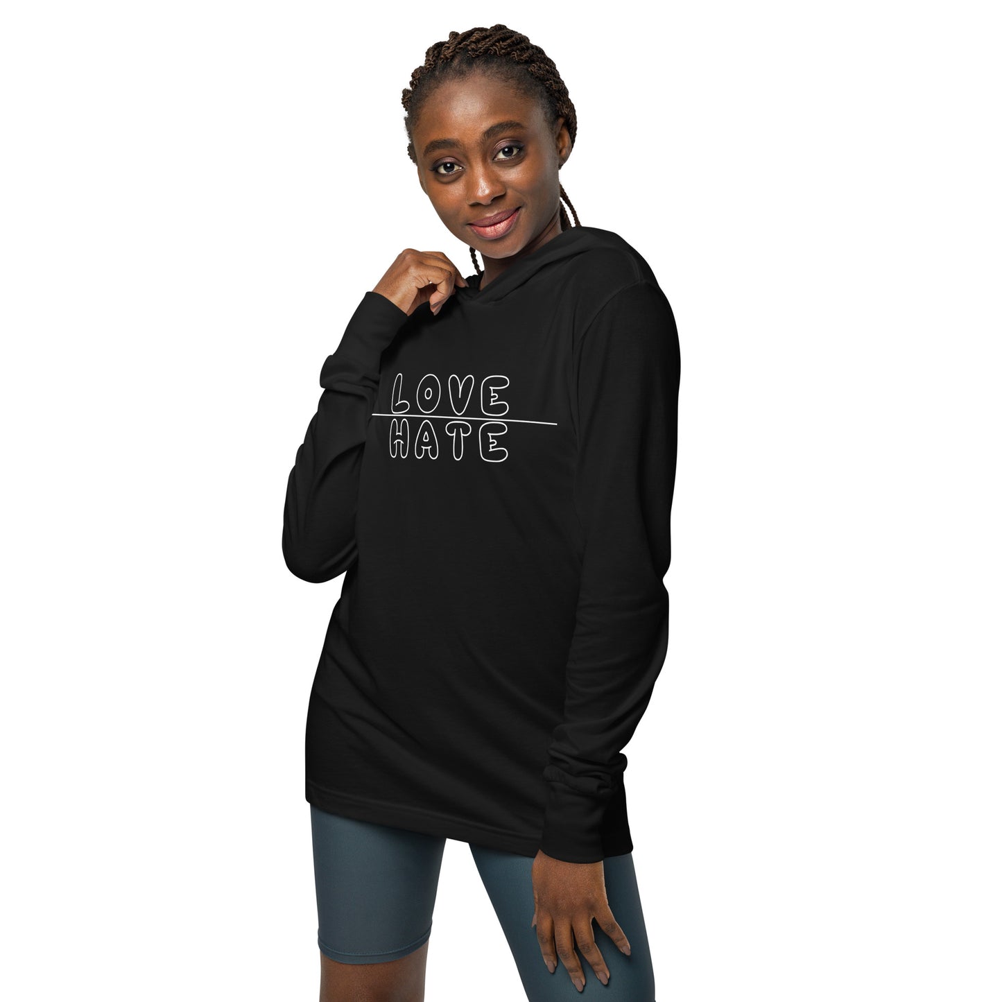 Thin Line Hooded Long-Sleeve Tee